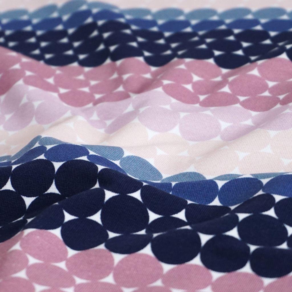 French Terry Punkte blau rosa beige – FVJ